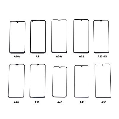 Vidro 2-em-1 com Oca para A10S A11 A20s A02 A22-4G A20 A30 A40 A41 A53 Para Telefone Móvel Samsung Frente Vidro Externo Oca